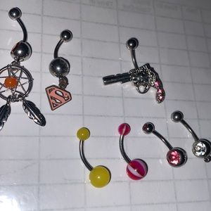Multiple belly button rings